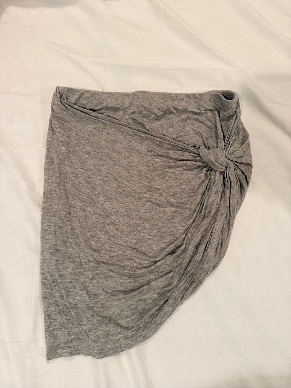 Wet Seal Gray Asymmetrical Knot Skirt